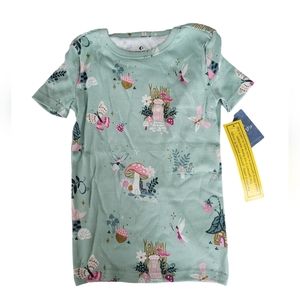 FISH STIX By Stitch Fix Green Mushroom Fairy 2 Piece Pajama Set Size 10